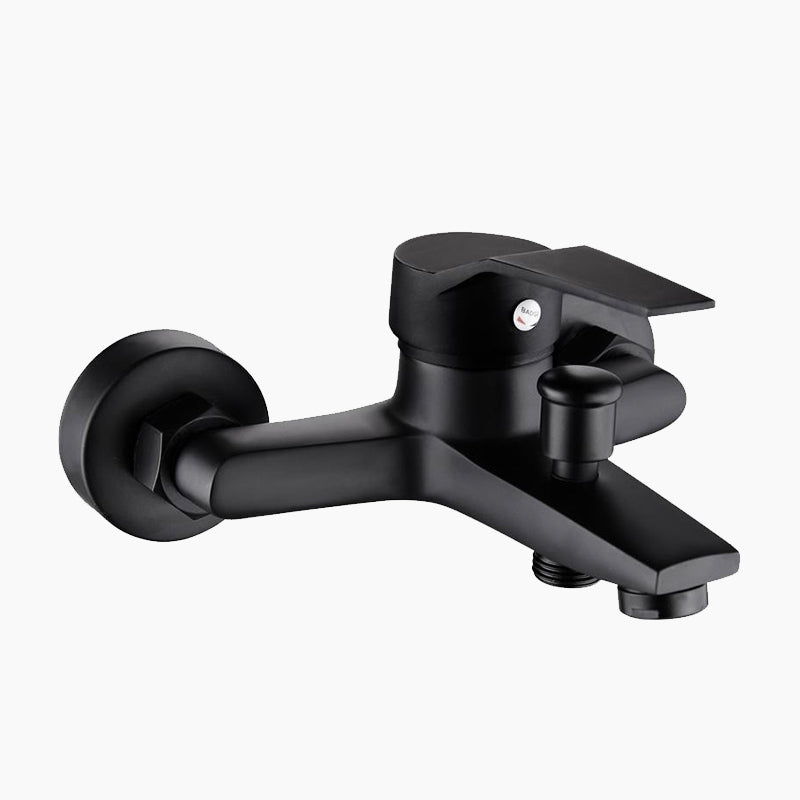 Modern Matte Black Wall Mount Bathtub Faucet