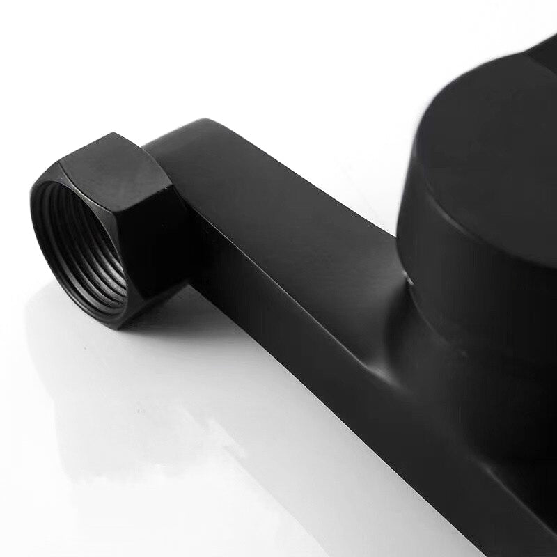 Modern Matte Black Wall Mount Bathtub Faucet
