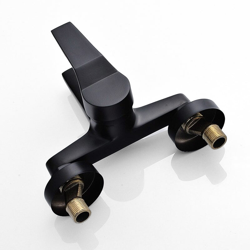 Modern Matte Black Wall Mount Bathtub Faucet
