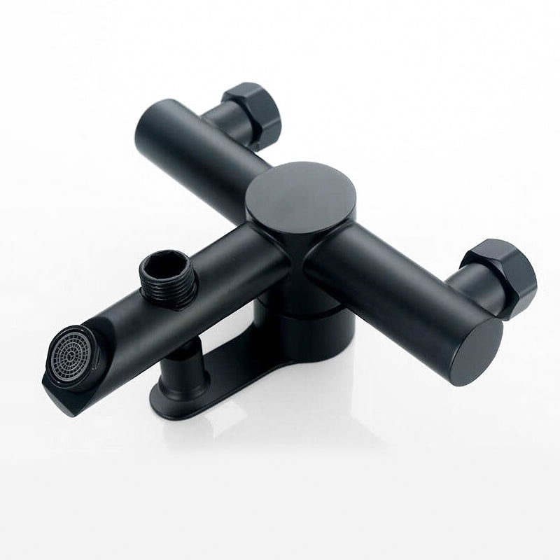 Matte Black Wall Mounted Bath Mixer Faucet