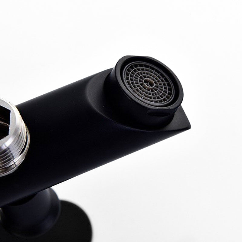 Matte Black Wall Mounted Bath Mixer Faucet