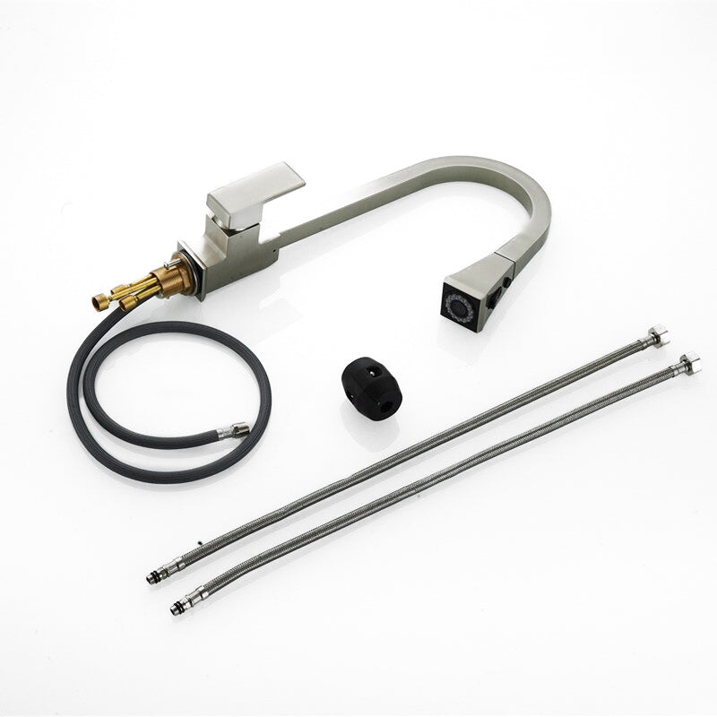 High-Arc Brushed Nickel Pull-Down Kitchen Faucet