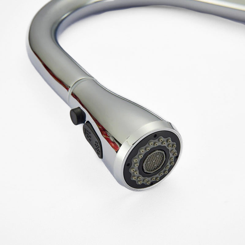 High-Arc Chrome Kitchen Faucet with Pull-Down Spray