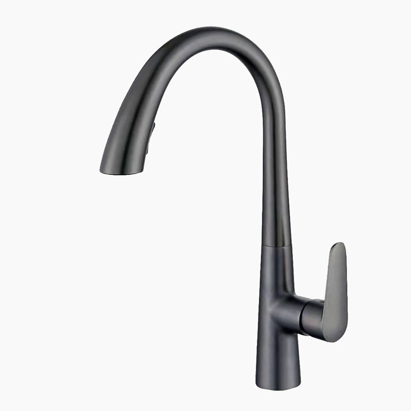 Matte Black High Arc Pull-Down Kitchen Faucet