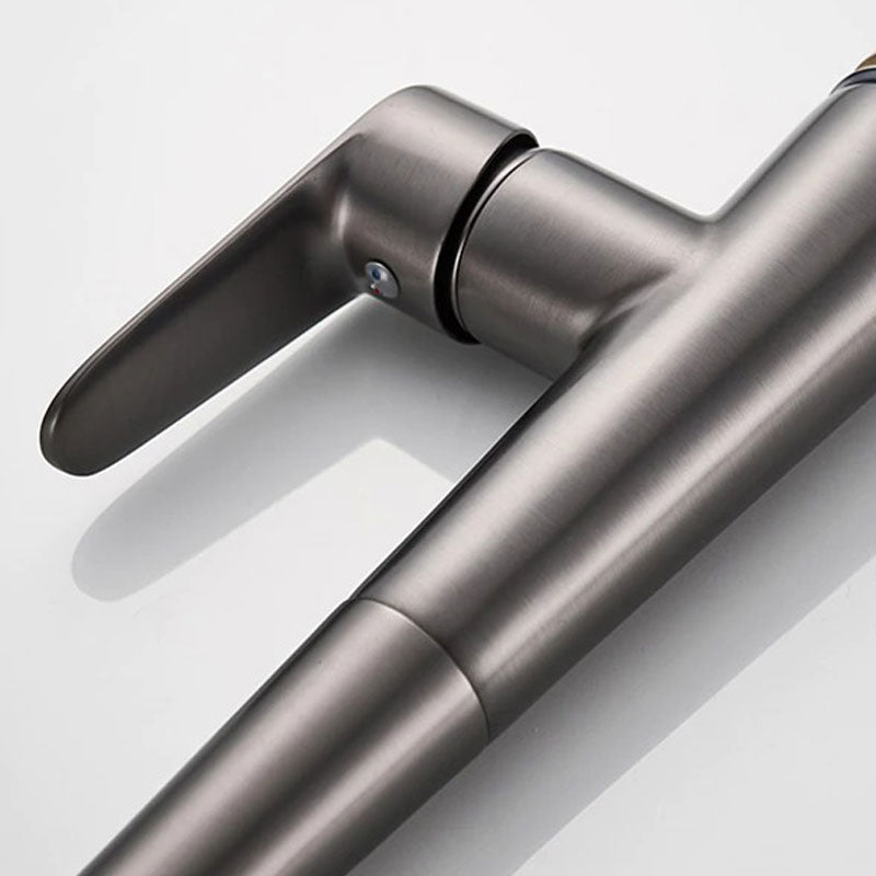 Matte Black High Arc Pull-Down Kitchen Faucet