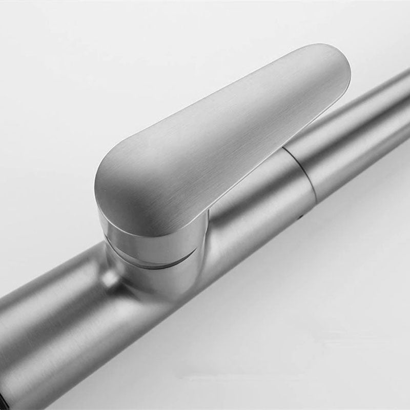 Brushed Stainless High Arc Pull-Down Kitchen Faucet