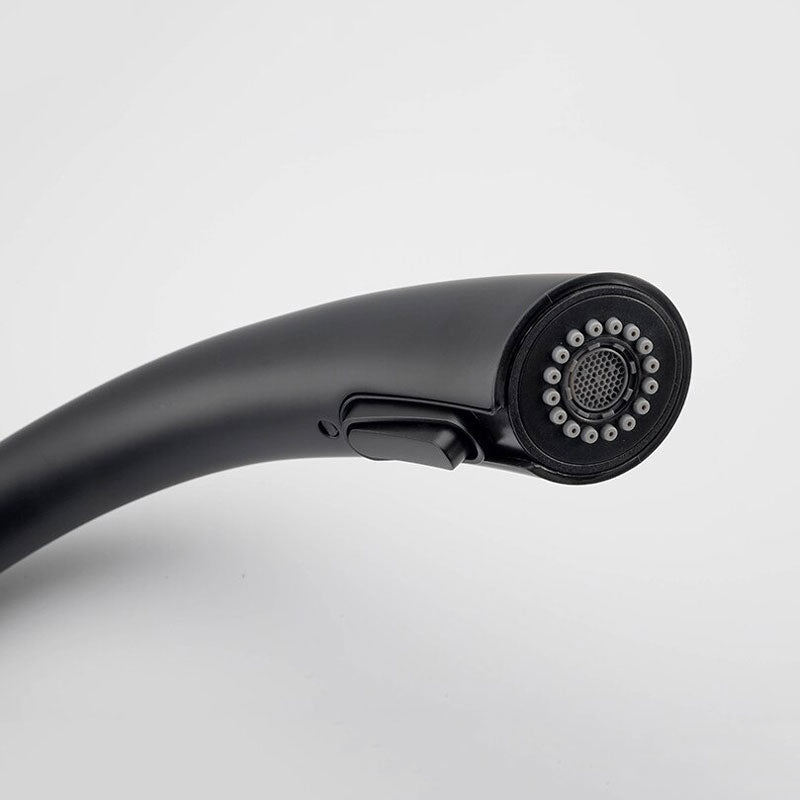 Modern Matte Black Pull-Down Kitchen Faucet