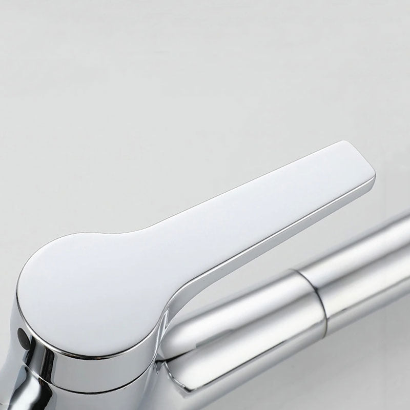 Modern Chrome High-Arc Kitchen Faucet with Pull-Down