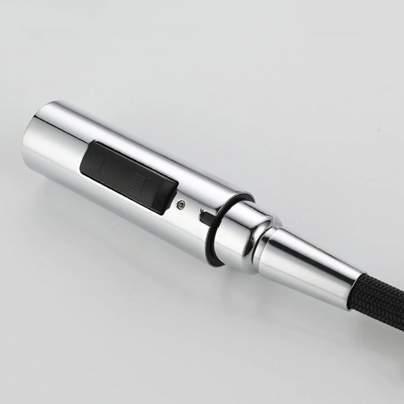 Modern Chrome High-Arc Kitchen Faucet with Pull-Down