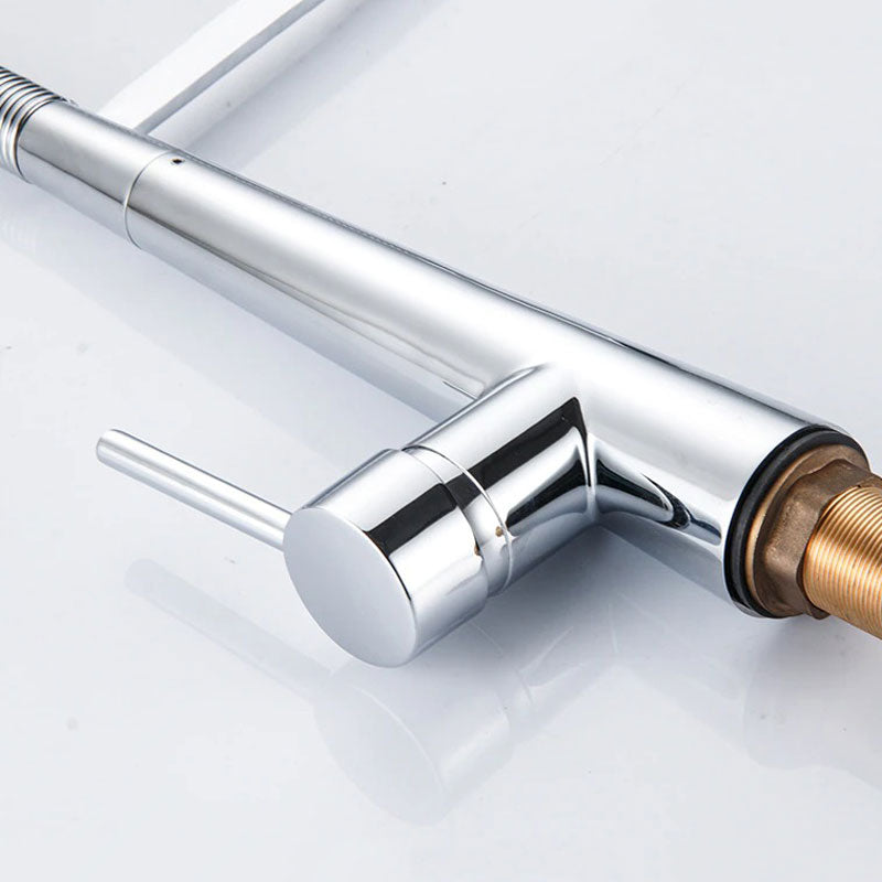 Modern Chrome Spring Coil Kitchen Faucet