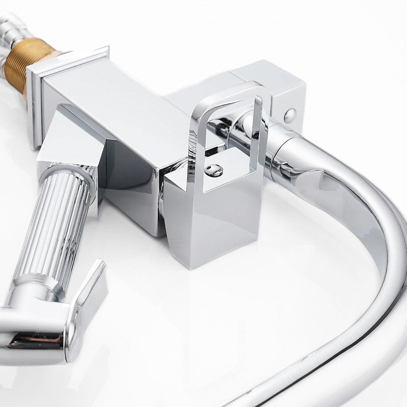 Modern Chrome Kitchen Faucet with Side Spray