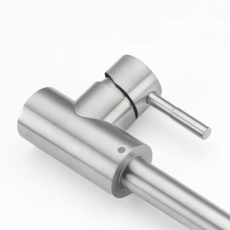 High Arc Gooseneck Kitchen Faucet in Brushed Steel