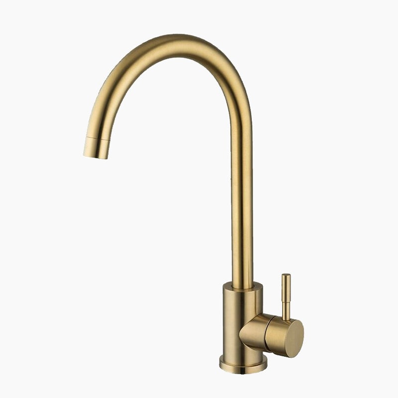 Brushed Gold High Arc Kitchen Faucet