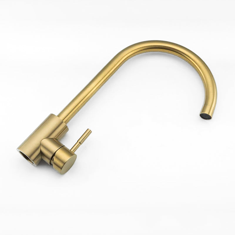 Brushed Gold High Arc Kitchen Faucet