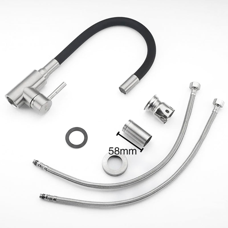 Flexible Grey Gooseneck Kitchen Faucet