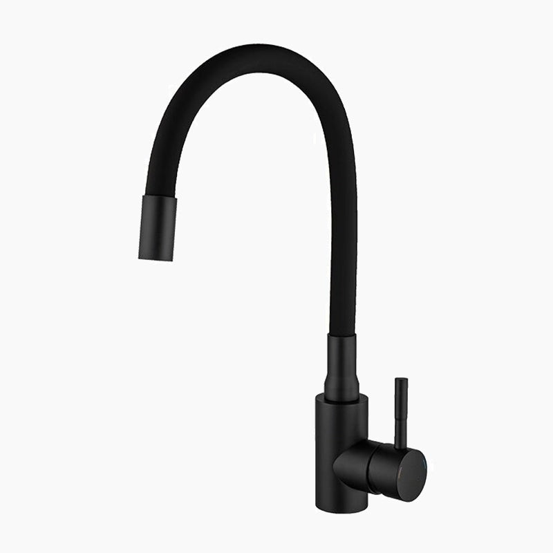 Black flexible gooseneck kitchen mixer tap. The Black Mixer Tap
