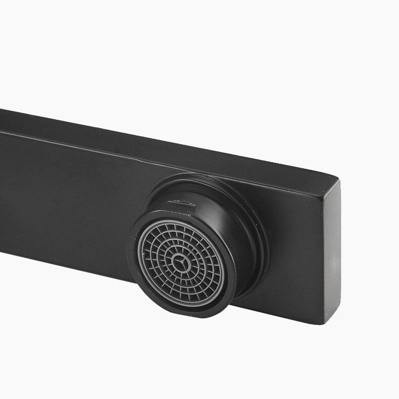 Modern Square Matte Black High-Arc Kitchen Faucet