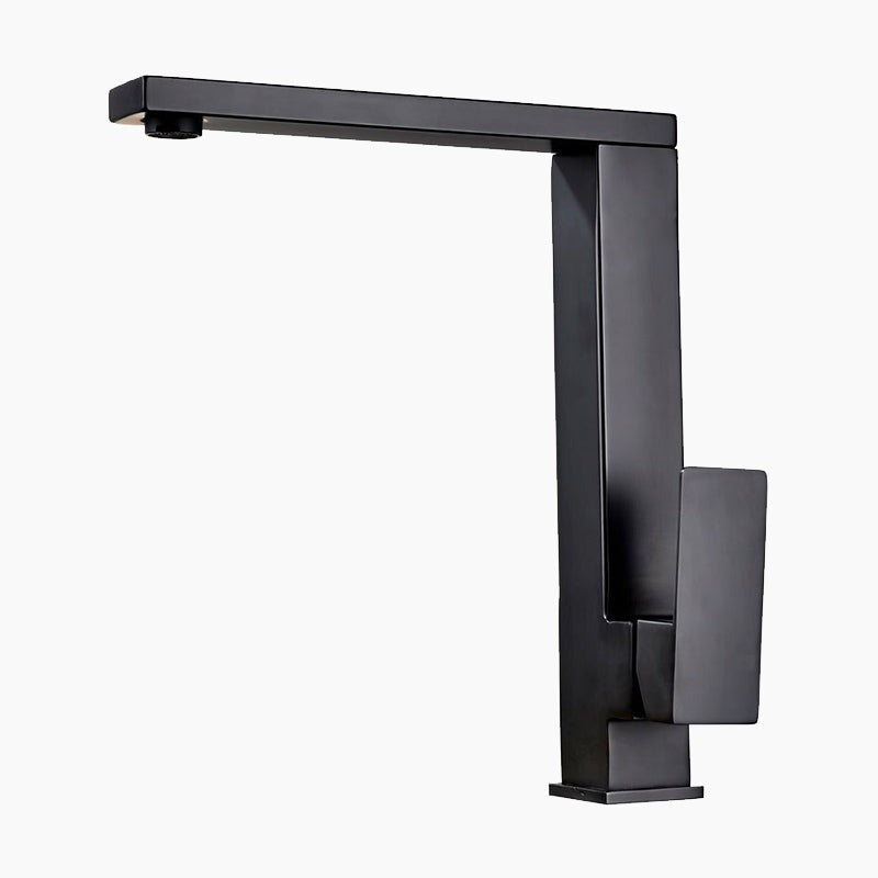 Minimalist Matte Black Square Faucet