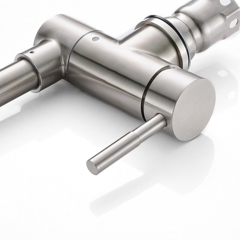 Brushed Stainless Steel Foldable Kitchen Faucet
