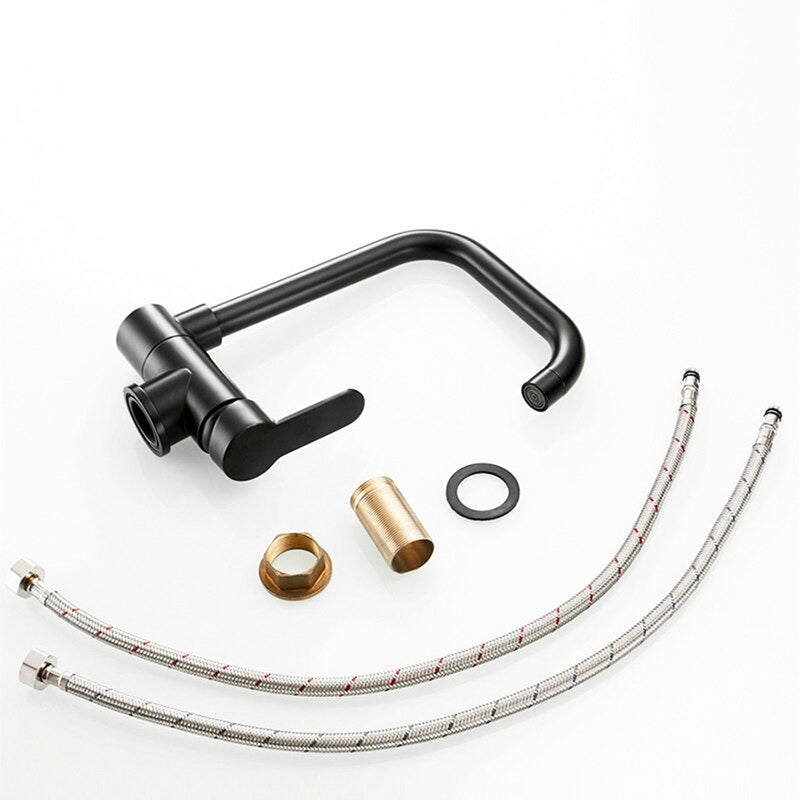 Modern Matte Black Kitchen Faucet with 360 Swivel