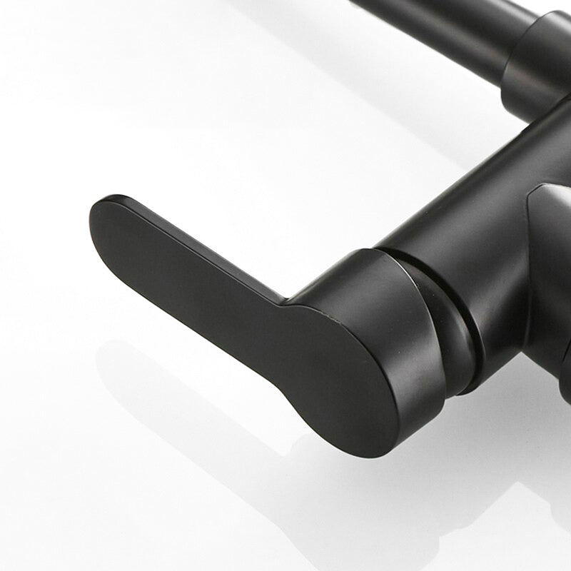 Modern Matte Black Kitchen Faucet with 360 Swivel