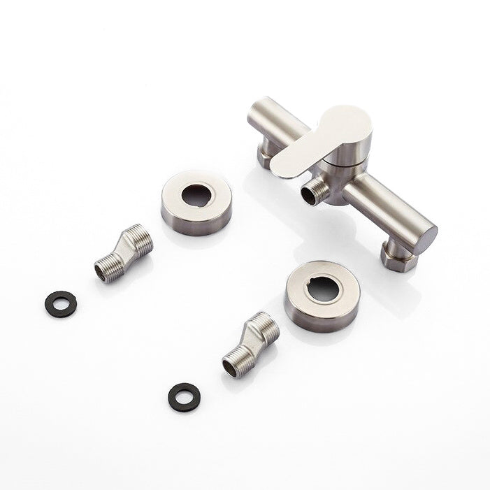 Brushed Nickel Single Lever Wall Mounted Shower Faucet