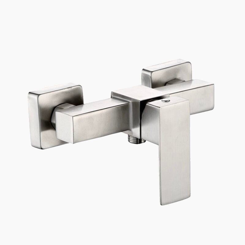 Modern Square Brushed Nickel Shower Mixer