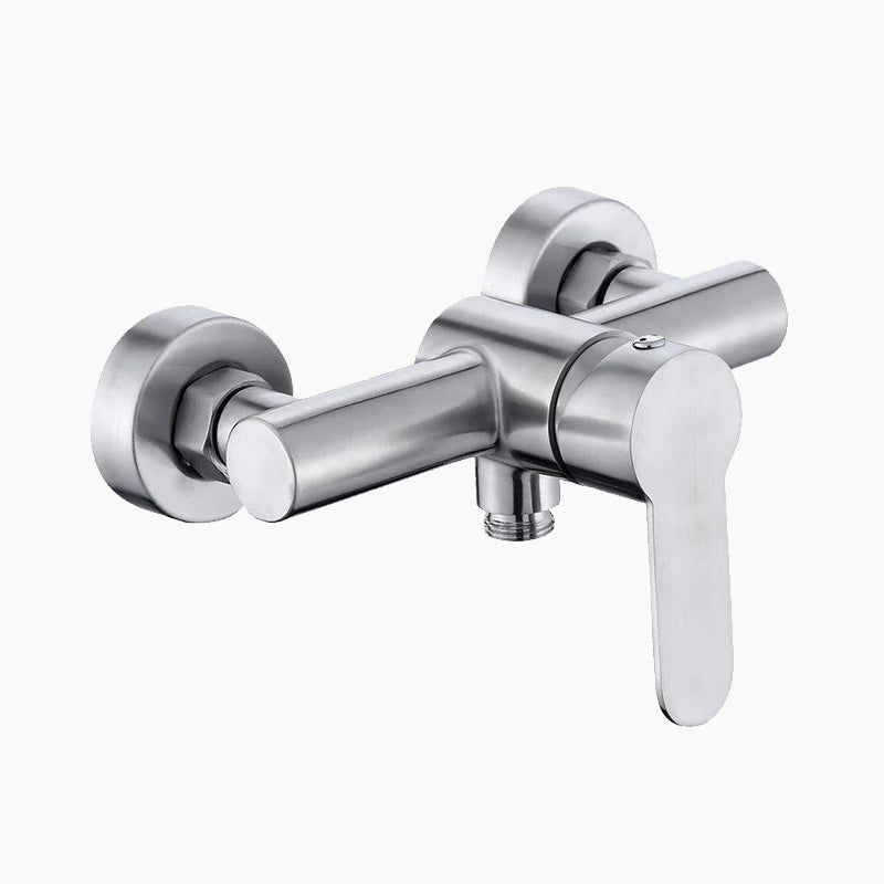 Brushed Nickel Single Lever Wall Mounted Shower Faucet