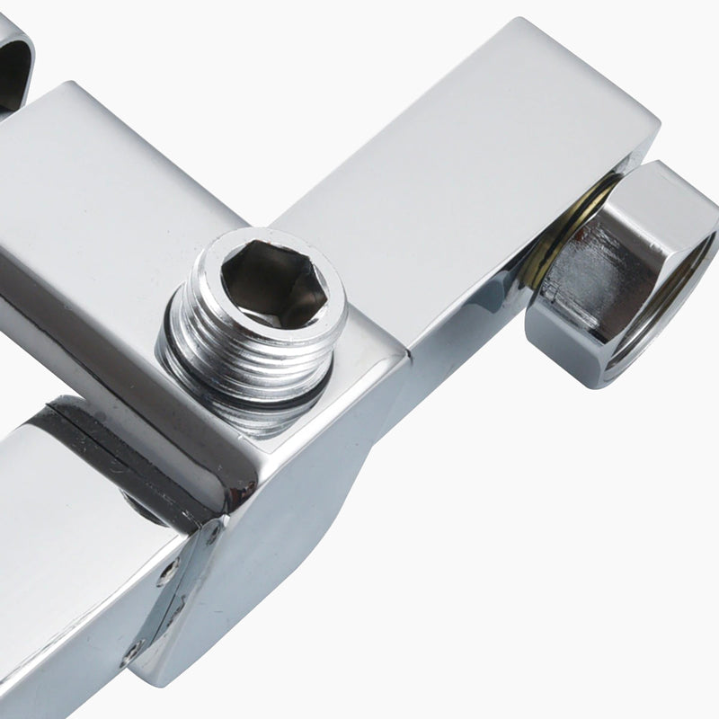 Square Chrome Shower Mixer with Lever Handle