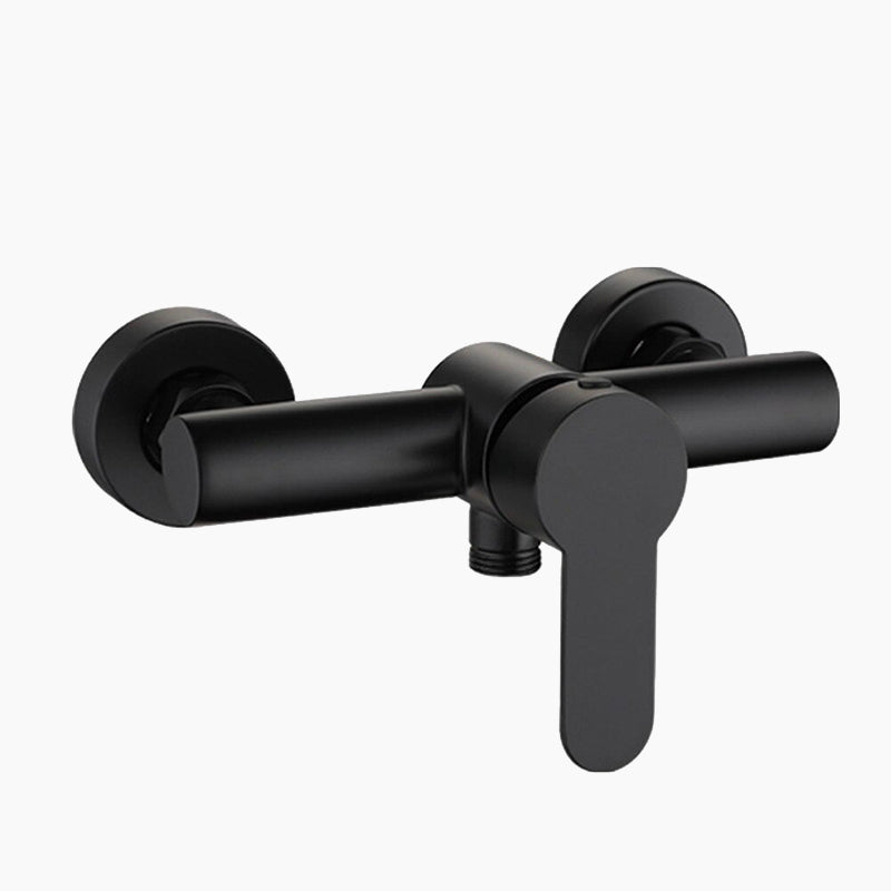 Modern Matte Black Single Lever Shower Faucet