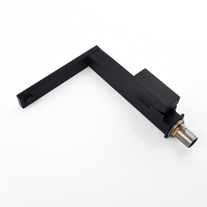 Minimalist Matte Black Square Faucet