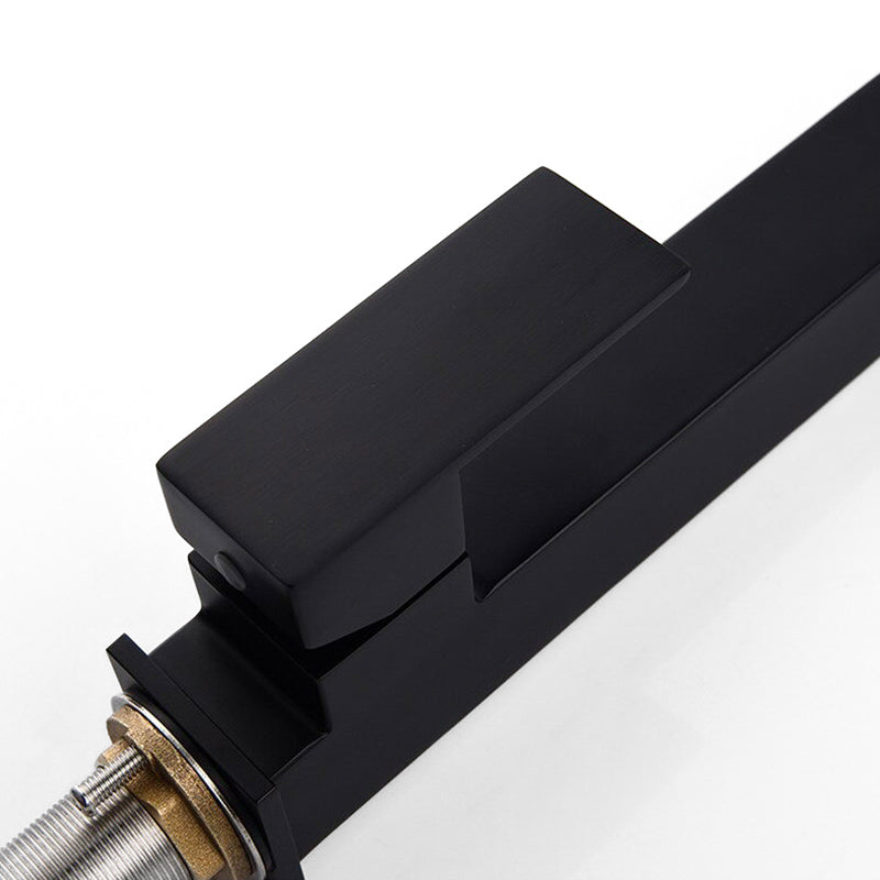 Minimalist Matte Black Square Faucet