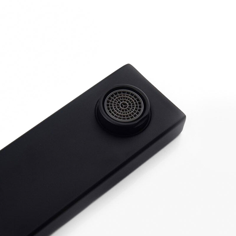 Minimalist Matte Black Square Faucet