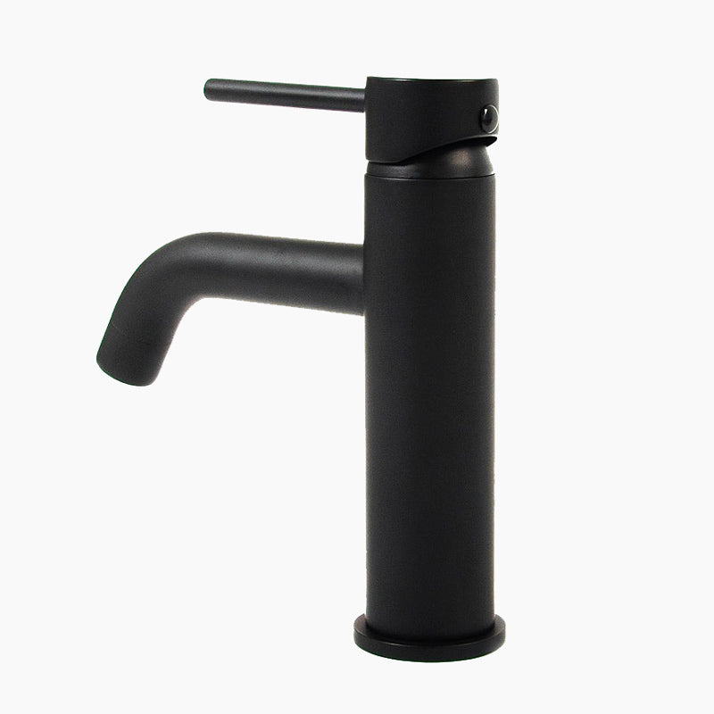 Modern Matte Black Single Lever Basin Faucet