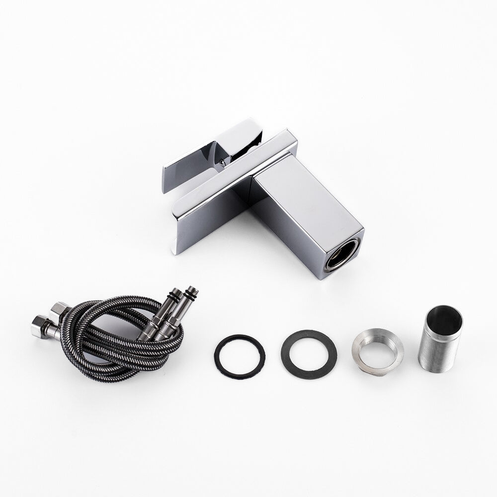Modern Chrome Waterfall Basin Faucet