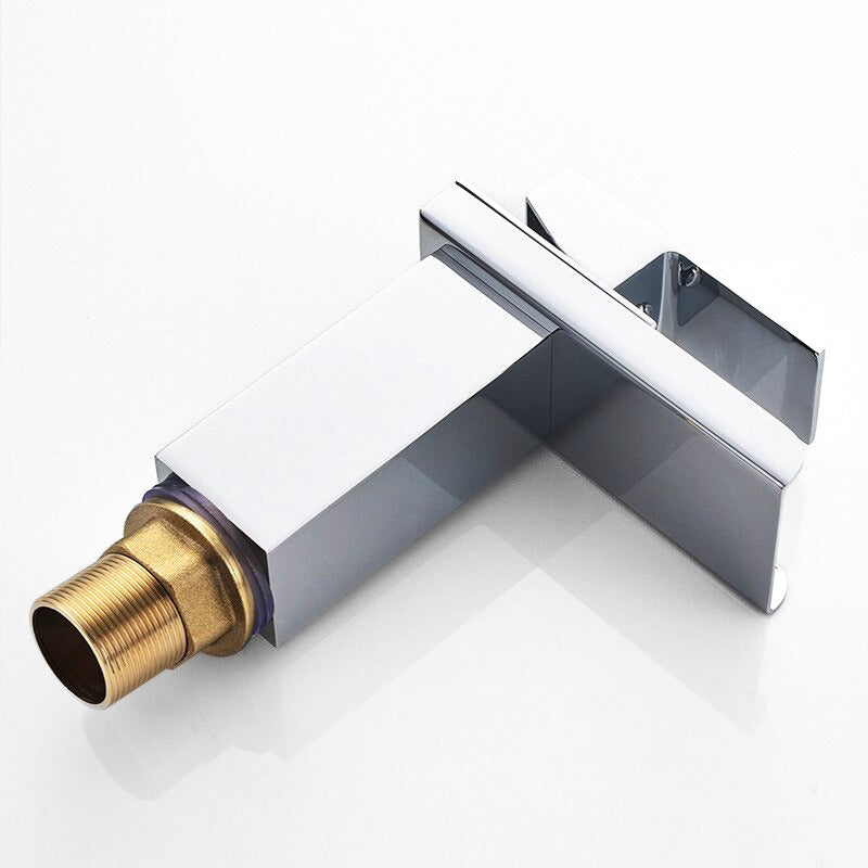 Modern Chrome Waterfall Basin Faucet