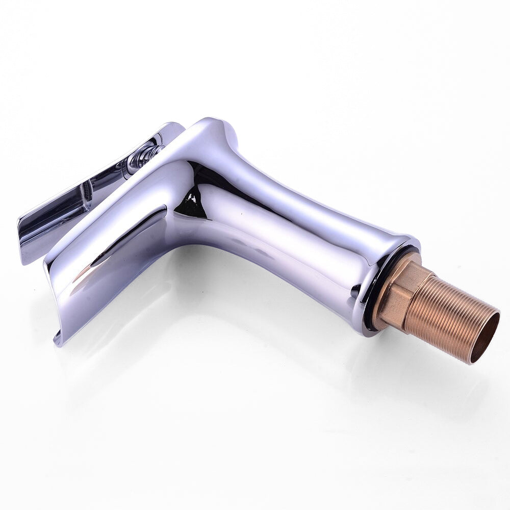 Modern Single Handle Chrome Waterfall Faucet