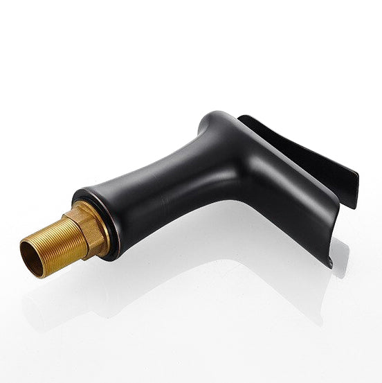 Modern Matte Black Waterfall Faucet