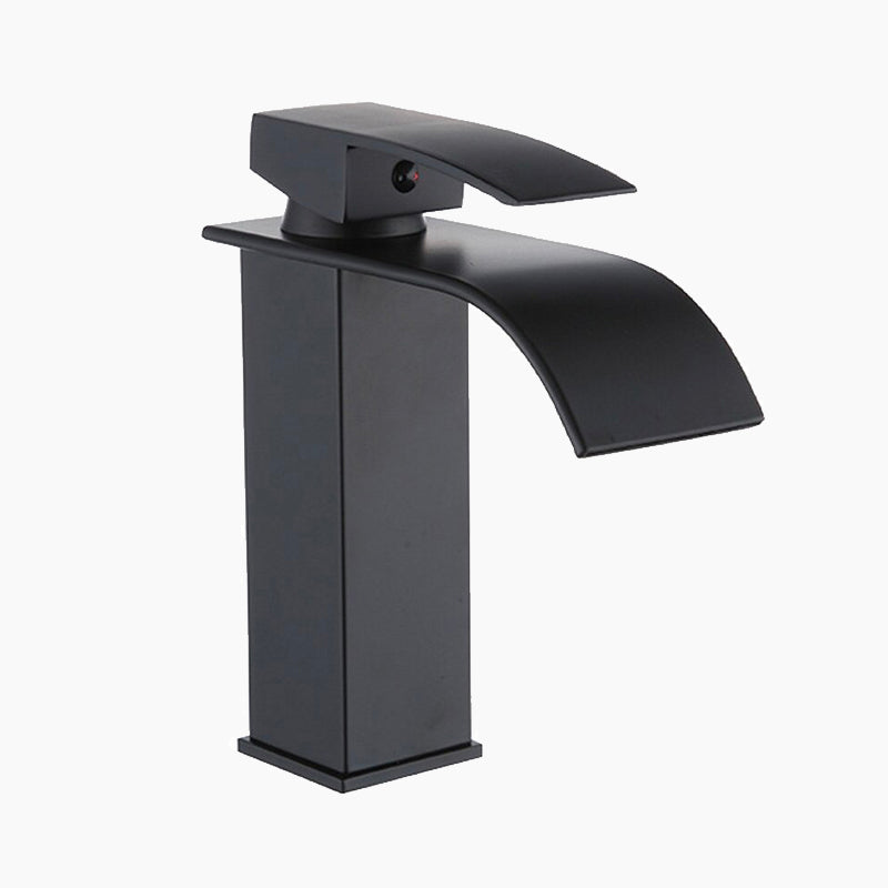 Matte Black Waterfall Vessel Bathroom Faucet