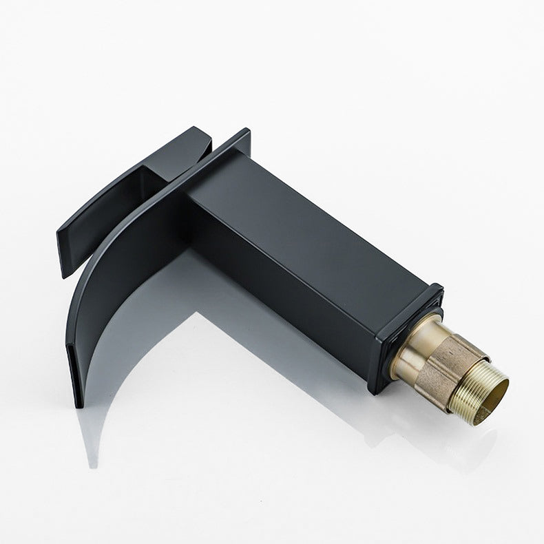 Matte Black Waterfall Vessel Bathroom Faucet