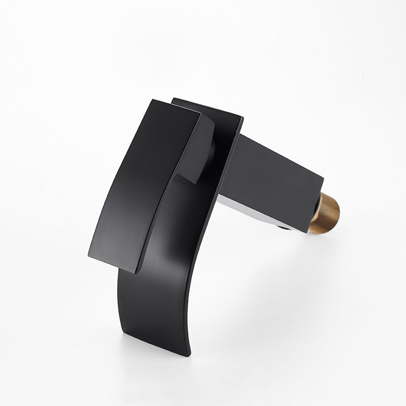 Matte Black Waterfall Vessel Bathroom Faucet