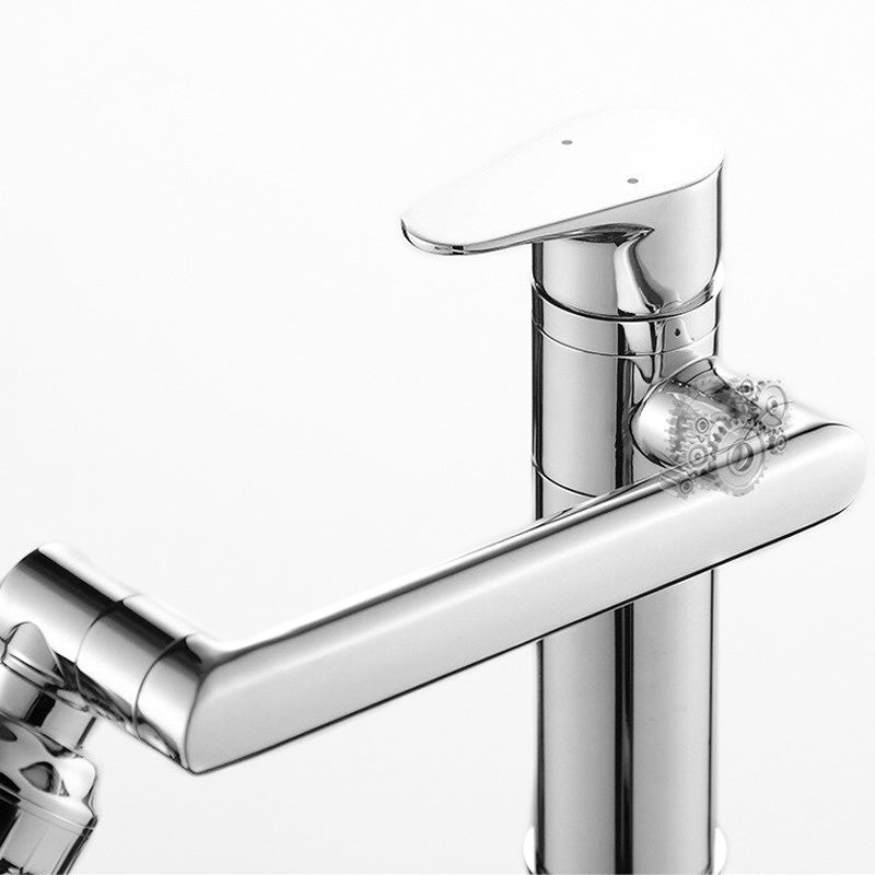 Chrome Kitchen Faucet with Swivel Sprayer