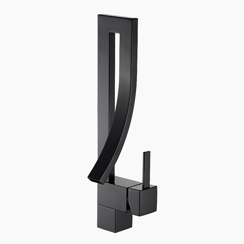 Modern Matte Black Open-Frame Faucet