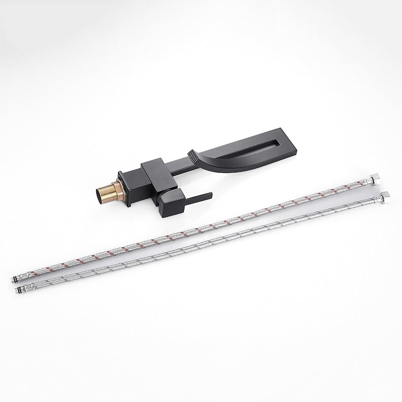 Modern Matte Black Open-Frame Faucet