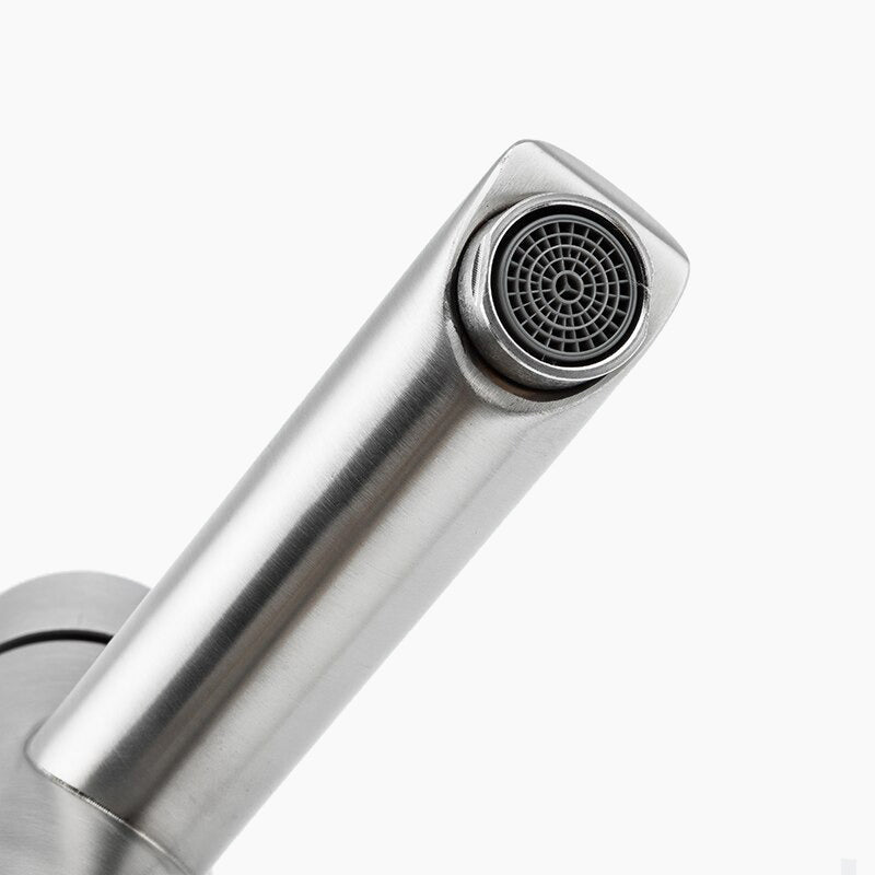 Tall Brushed Stainless Steel Single Lever Faucet