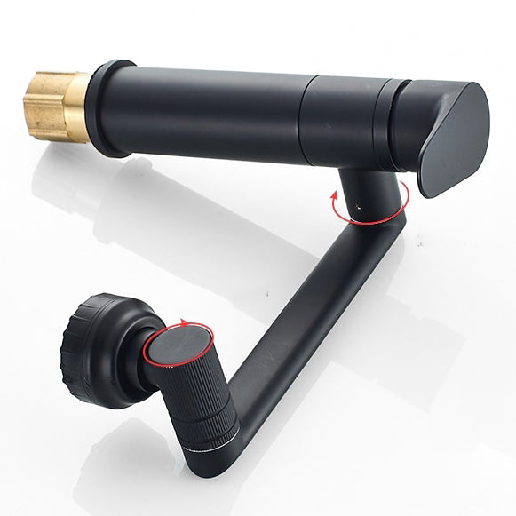 Modern Matte Black Pull-Down Kitchen Faucet