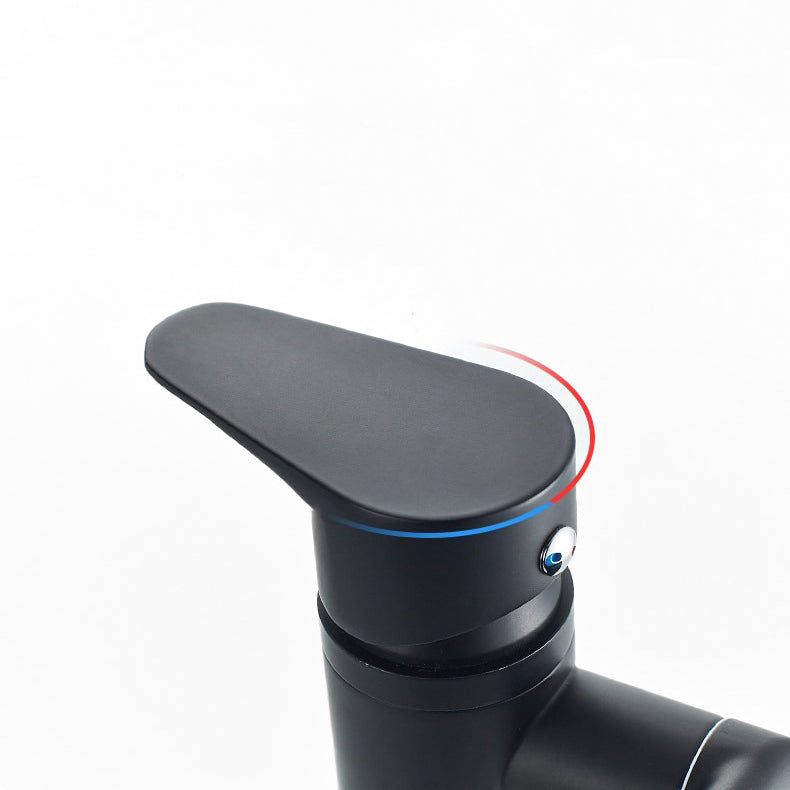 Modern Matte Black Pull-Down Kitchen Faucet