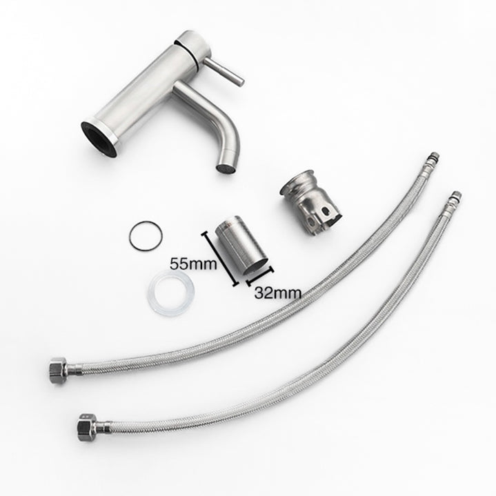 Modern Brushed Stainless Steel Single Lever Faucet