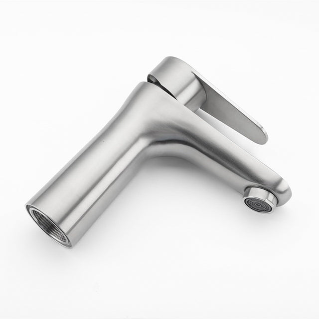 Modern Brushed Single Handle Basin Faucet