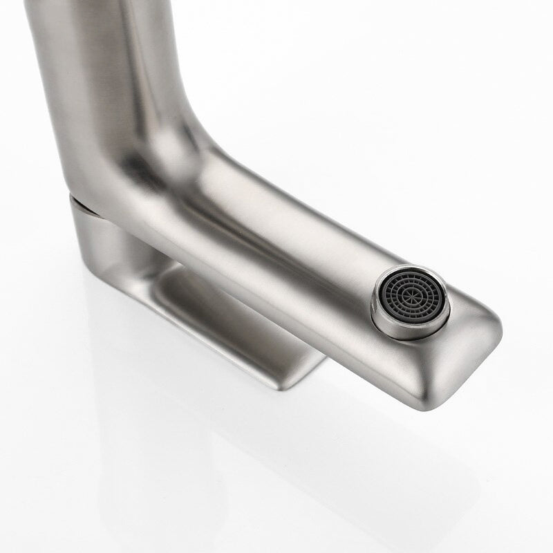 Modern Brushed Nickel Single Handle Faucet